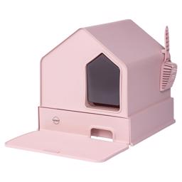 Quapas Cat Litter House Yndigt Toilet Til Katten Soft Pink